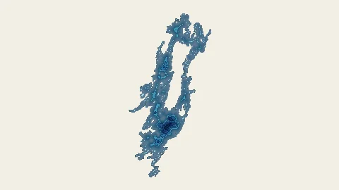 The depth map of Bolmen, used here as an example lake