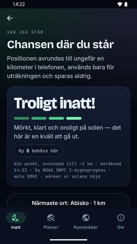 Chansen där du står: the chance for the spot where you stand
