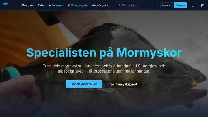 The front page of Mormyska.se
